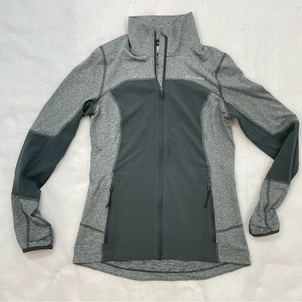 Columbia long sleeve full zip performance wear jacket thumb hole zip pockets Sm  - Picture 4 of 8